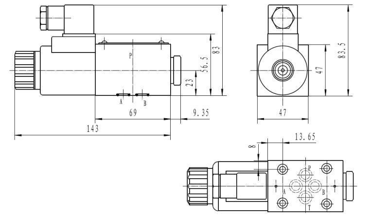 CETOP 3_1 COIL DIMENZIJE 51A