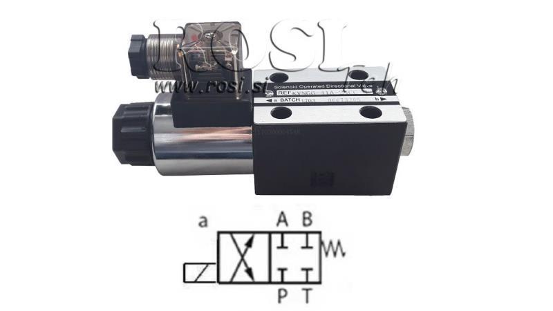 VANNE ÉLECTROMAGNÉTIQUE HYDRAULIQUE CETOP 3 12/24/230V 1A