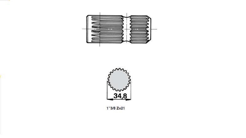 dimensions cardan 21 dents