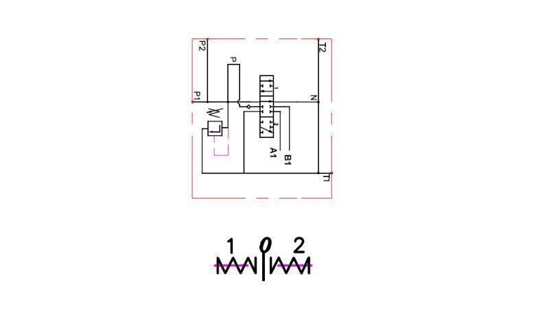 KABLESKEMA 1xP40 ENKELT RETNING B1