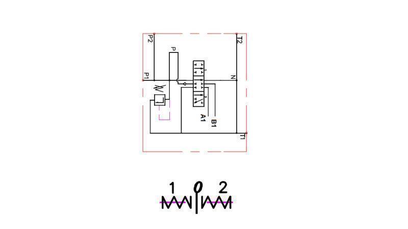 KABLESKEMA 1xP40 ENKELT RETNING C1