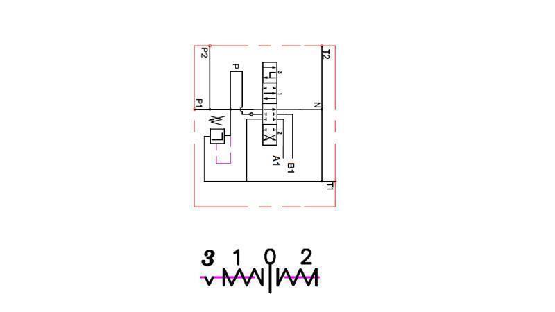 KABLESKEMA 1xP40 FLYDENDE